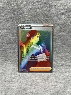Pokemon Furisode Girl Trainer 205/195 Silver Tempest Secret Rare Holo - Image 1