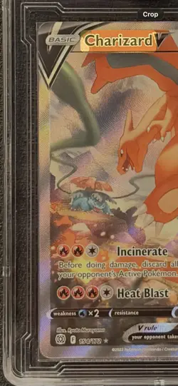 TCG Pokemon Charizard V Alt Art Brilliant Stars 154/172 HCG 9.5 🤯 - Image 3