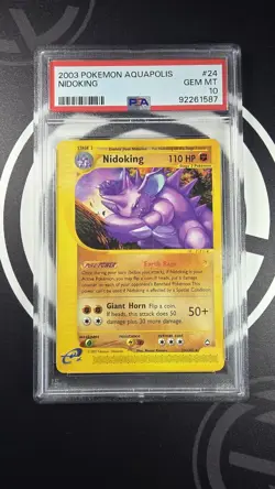 2003 POKEMON AQUAPOLIS #24 NIDOKING PSA 10 - Image 2