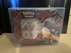 Pokemon TCG Paldean Fates Large Tin Shiny Charizard EX 5 Pack Sealed - Image 1