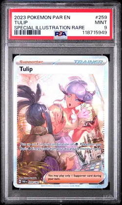2023 POKEMON PAR EN-PARADOX RIFT SPECIAL ILLUSTRATION RARE #259 TULIP PSA 9 - Image 1