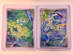 Pokemon Froakie 088/086 & Frogadier 089/086 Chaos Rising NM Illustration PAIR - Image 1