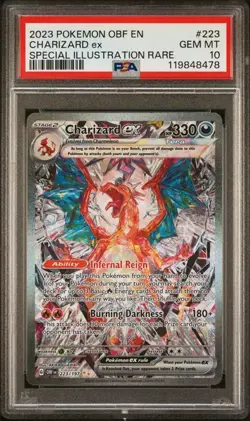 Pokemon Charizard ex Obsidian Flames Special Illustration Rare #223 PSA 10 - Image 1