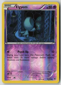 Elgyem 73/162 Common BREAKthrough Pokemon Reverse Holo NM - Image 1
