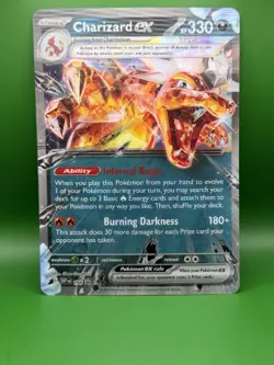 Jumbo Lenticular Charizard ex SVP196 Exclusive Black Star Promo Pokemon - NM - Image 1