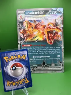 Jumbo Lenticular Charizard ex SVP196 Exclusive Black Star Promo Pokemon - NM - Image 2