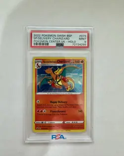 2022 Pokemon SWSH Black Star Promo Special Delivery Charizard #075 PSA 9 Mint - Image 1