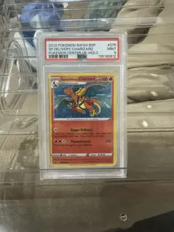 Pokemon 2022 SWSH Black Star Promo 075 Special Delivery Charizard Mint PSA 9 - Image 1