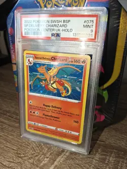 Pokemon 2022 SWSH Black Star Promo 075 Special Delivery Charizard Mint PSA 9 - Image 2