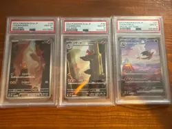 Japanese 151 SV2a Charizard, Charmeleon Charmander EX AR/SAR 201/165 PSA 10 - Image 1