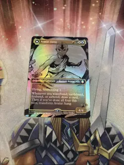 FOIL AVATAR AANG (BORDERLESS) Avatar: The Last Airbender TLA Magic MTG MINT CARD - Image 1