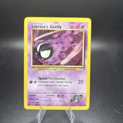Vintage Card Pokemon Gym Heroes 93/132 Sabrina's Gastly NM/LP -c - Image 1