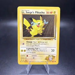 Lt. Surge's Pikachu 81/132 Gym Heroes Series Common Pokemon Card 1999-2000 LP -j - Image 1