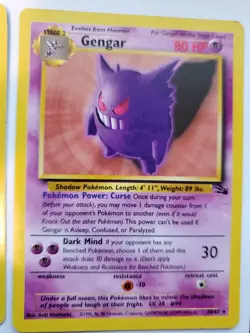 Gengar Haunter Aerodactyl Raichu Fossil Set Pokemon Card Base Jungle WOTC NM U - Image 2