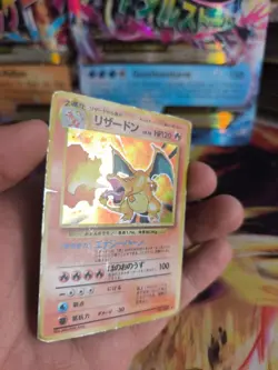 Pokemon Karte Card Charizard Glurak Expansion Base Set Holo Wotc japanese LP - Image 4