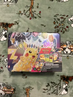 2024 Fall POKEMON TCG Pikachu Collectors Chest - 6 Booster Packs + More - Image 1
