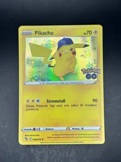 Pikachu 028/078 Holo Rare Pokemon GO Pokemon Near Mint DE - Image 1