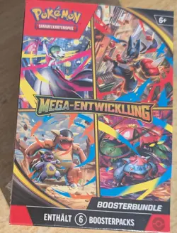 Pokemon Boosterbundle Mega-Entwicklung OVP Versiegelt 6 Boosterpacks DE - Image 1