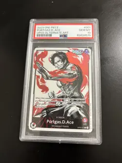 2023 ONE PIECE | PORTGAS D. ACE OP03-001 | ENG | ALTERNATE ART | PSA 10 GEM MT - Image 1