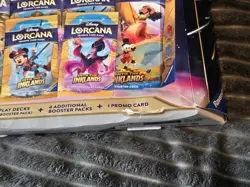 Disney Lorcana Trading Card Game 2 Decks 4 Booster Packs 1 Promo Card Sealed - Image 5