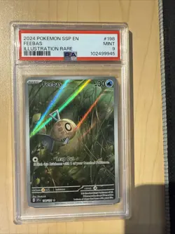 PSA 9 Feebas 198/191 ENG 2024 Pokemon SSP EN Illustration Rare Surging Sparks - Image 1