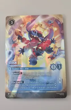 Stitch - Experiment 626 (Enchanted) 220/204 Reign of Jafar Lorcana NM/M - Image 1