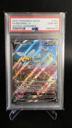 2022 Pokemon Beedrill V Astral Radiance PSA 10 161/189 - Image 1