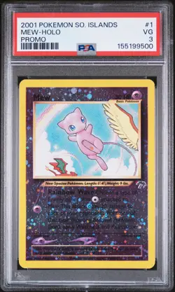 2001 POKEMON SOUTHERN ISLANDS PROMO #1 MEW-HOLO PSA 3 - Image 1