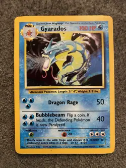 Pokemon TCG Gyarados Base Set Holo Rare Near Mint Condition Never Played - Image 1