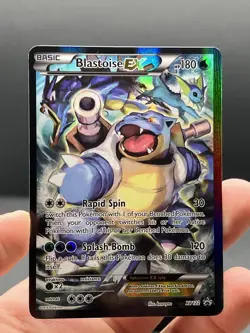 2016 POKEMON XY BLACK STAR PROMO #XY122 FULL ART/BLASTOISE EX NM- - Image 1