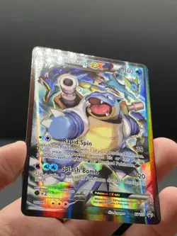 2016 POKEMON XY BLACK STAR PROMO #XY122 FULL ART/BLASTOISE EX NM- - Image 4