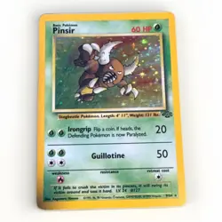 Pokemon TCG Pinsir Holo Rare Card Jungle Unlimited Vintage 9/64 HP - Image 1