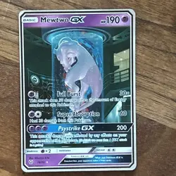 Pokemon Mewtwo GX 78/73 Secret Rare Shining Legends Test Tube Mewtwo LP/NM Holo - Image 1