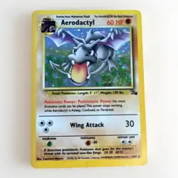 Pokemon TCG Aerodactyl 1/62 Fossil Holo Rare Base Set 1999 - Image 1