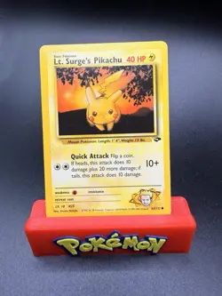 Lt. Surge's Pikachu ⭐ 84/132 Vintage WOTC Gym Challenge 2000 Pokemon NM - Image 1