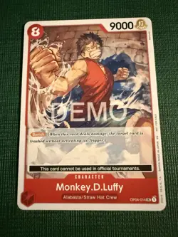 One piece Tcg Op04 Monkey D Luffy Promo Demo version Not tournament legal - Image 1