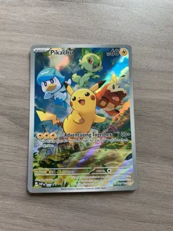 Pikachu 027 Sv: Scarlet & Violet Black Star Promo Pokemon Card Holo - Image 2