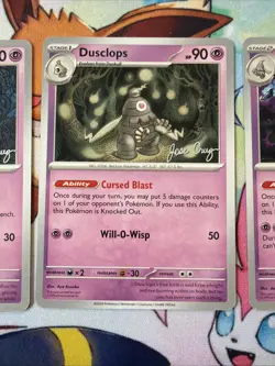 Dusknoir Dusclops Duskull Evolution POKEMON WORLD CHAMPIONSHIP 2025 Stamp Card - Image 3
