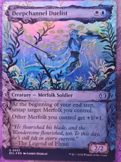Deepchannel Duelist (Showcase) 333 Lorwyn Eclipsed Magic: The Gathering Foil NM - Image 1