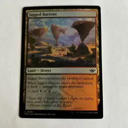 Jagged Barrens 259 Land Outlaws of Thunder Junction Magic: The Gathering Foil LP - Image 1