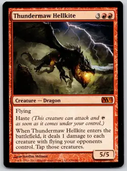 Thundermaw Hellkite 150 Mythic Magic 2013 (M13) Magic: The Gathering LP - Image 1