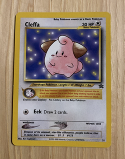 2001 CLEFFA BLACK STAR PROMO #31 POKEMON TCG NM - Image 1