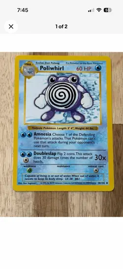 1999 Pokemon Electabuzz Shadowless + Ivysaur + Polywhirl + Koffing For Adwir-27 - Image 3