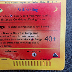 Pokemon Flareon H7/H32 Skyridge Holo Rare e-Reader ENG Vintage - Image 4