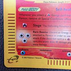Pokemon Flareon H7/H32 Skyridge Holo Rare e-Reader ENG Vintage - Image 5