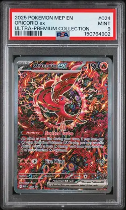 2025 POKEMON MEP EN-ME BLACK STAR PROMO #024 ORICORIO EX PSA 9 - Image 1