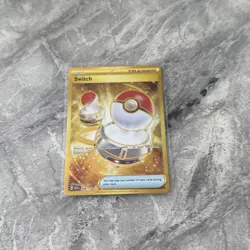 Pokemon TCG 151 Set: Switch 206/165 Gold Hyper Rare Full Art Trainer Card - NM - Image 2