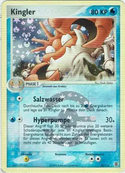Pokemon Karte Card Feuerrot & Blattgrun Nr. 26/112 Kingler Reverse Holo deutsch - Image 1