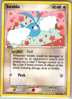 Swablu 79/107 Non Holo Deoxys - Pokemon Card - NM - Image 1