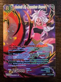 Dragon Ball Super Card Game Android 21 Ceaseless Despair SPR Foil Card BT20-143 - Image 1